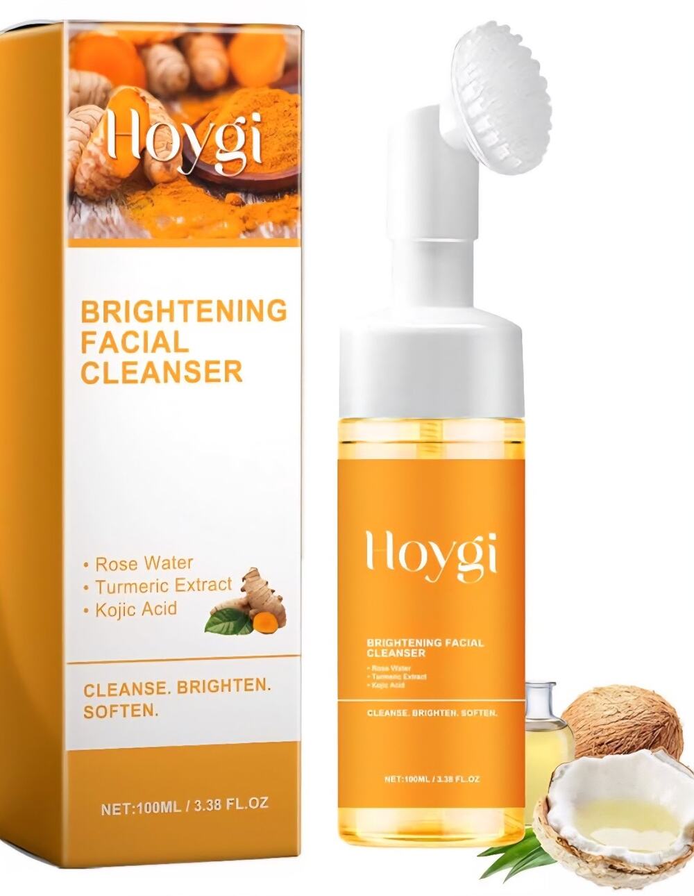 Hoygi Brightening Facial Cleanser - Orange Sz. 3.38 Oz. New In Sealed Box